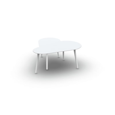 Set de 2 tables basses blanches Amazone