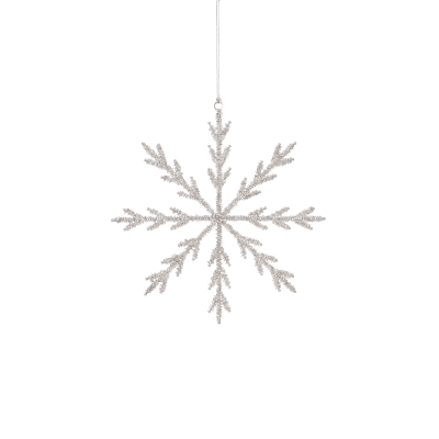 Flocon de neige avec perles argentées