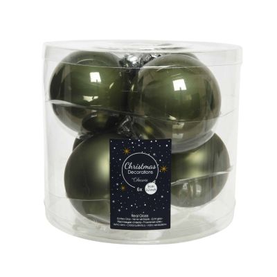 Lot de 8 boules de Noël / vert