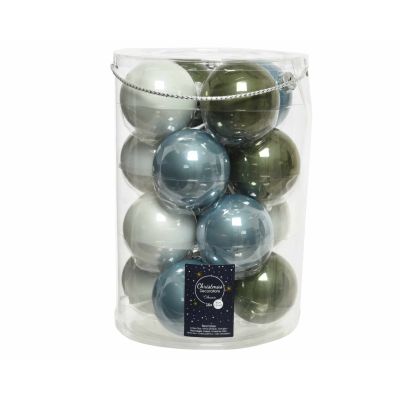 Lot de 16 boules de Noël / Bleu 