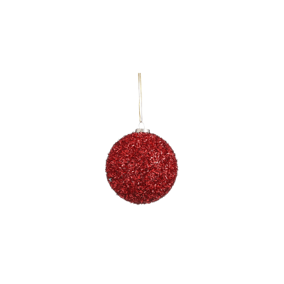 Boule rouge à paillettes S