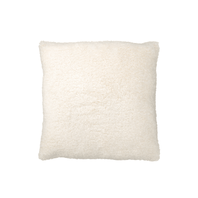 Coussin teddy blanc (45x45x10cm)