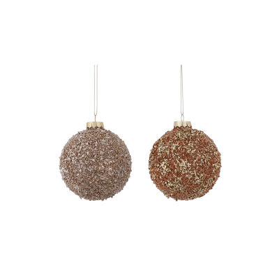 Boules de Noël cuivre et or