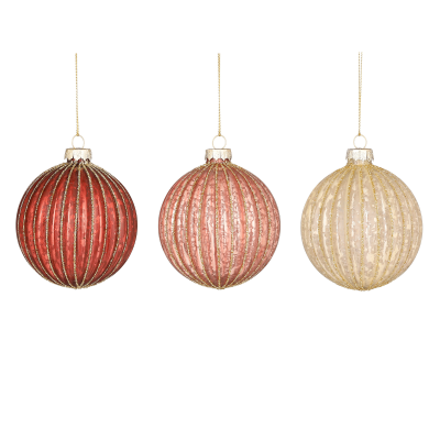 Boule de Noël à paillettes dorées