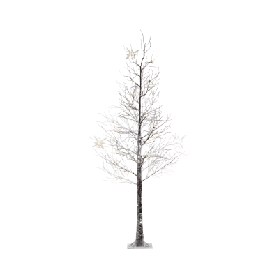 Led sapin noel fixe - dia100.00-h180.00cm-96l - marron/blanc chaud 