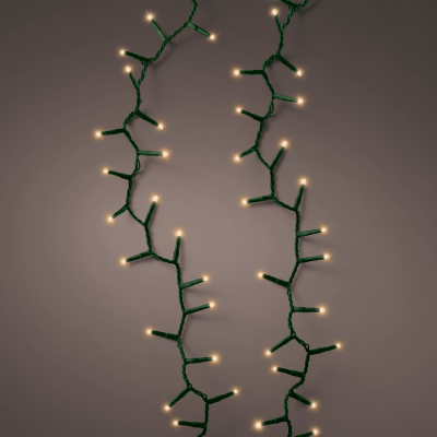 Guirlande lumineuse Led guirlande compact 8 fonctions effet clignotant - 1600cm-750l - vert/blanc classique 