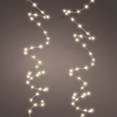 Guirlande lumineuse Micro led lum. extra brillant - 300cm-189l - argent/blanc chaud 