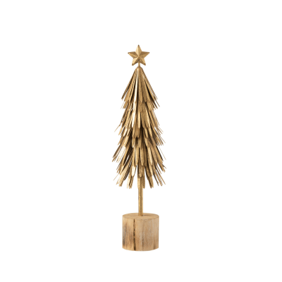 Sapin de Noël or M (11x11x37cm)