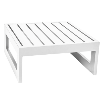 Table basse/tabouret Holly en aluminium latté blanc
